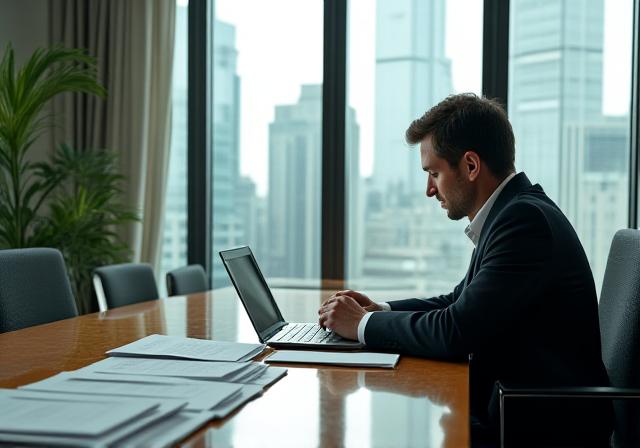 Professional legal consultation in a modern London office